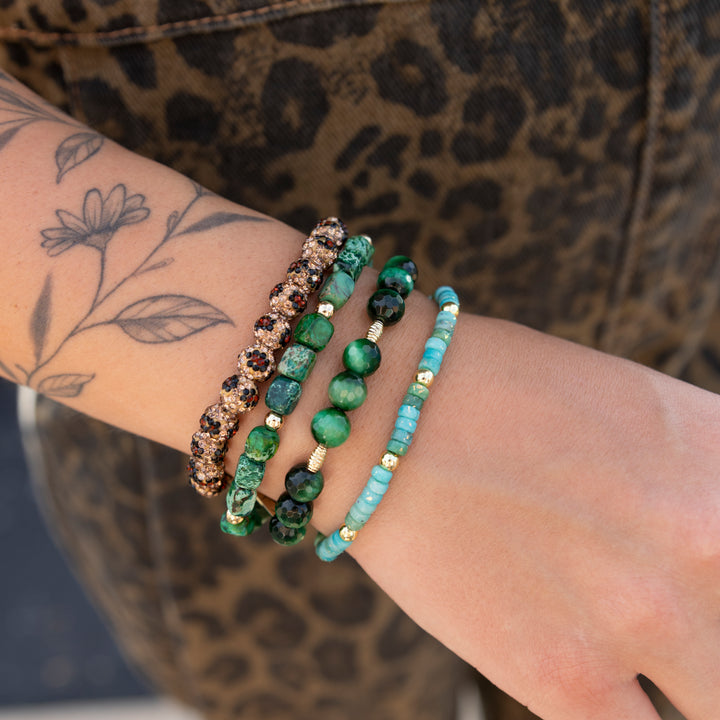 Leopard Shamballa Bracelet