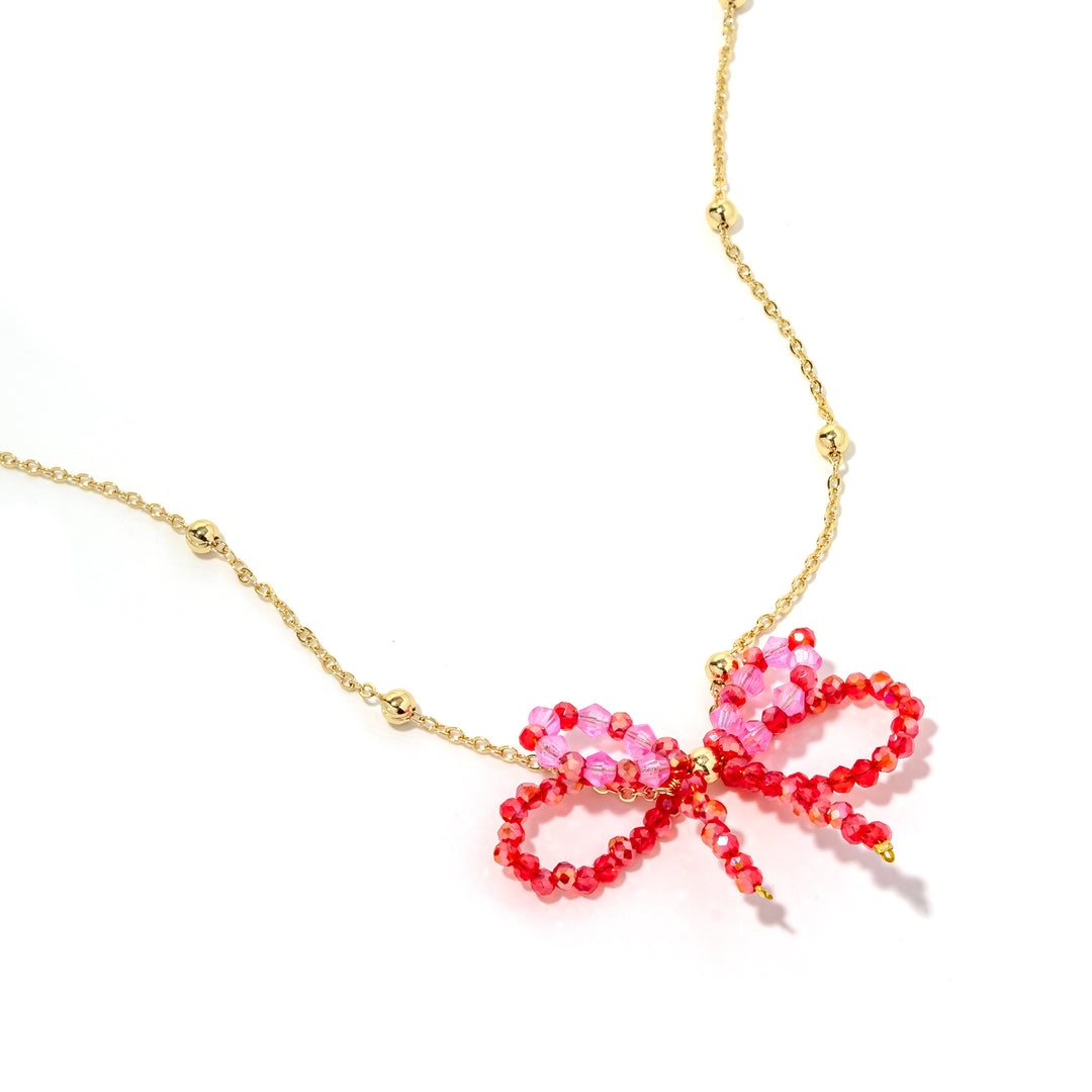 Beaded Bow Necklace
