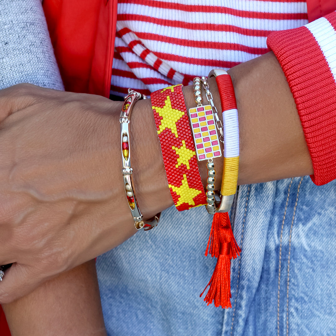 Beaded Star Cuff Patty