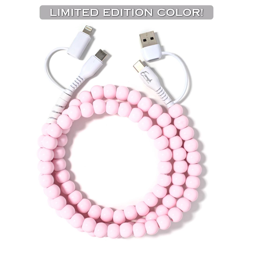 Beaded Phone Charger Bubblegum