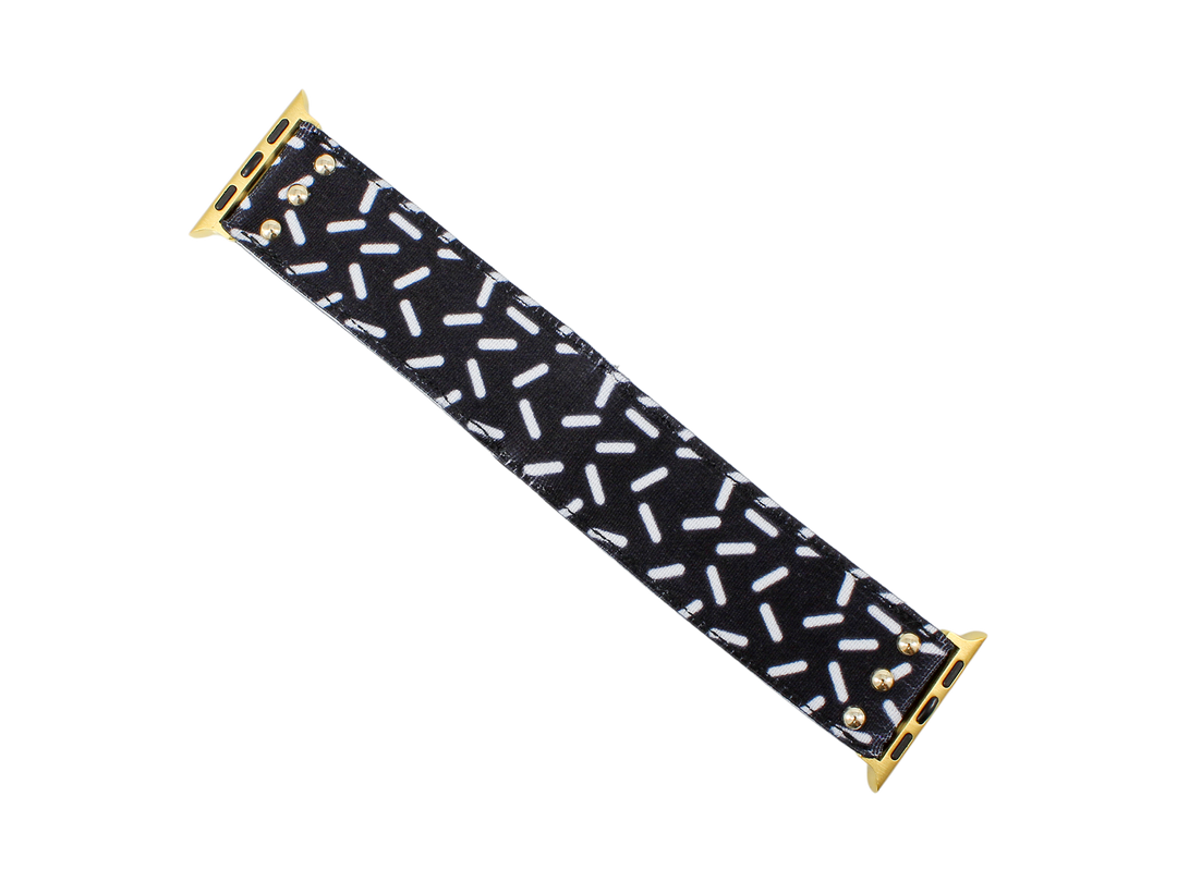 Black &amp; White Confetti Apple Watch Band