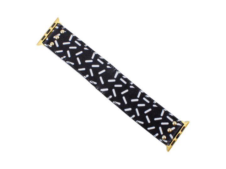 Black &amp; White Confetti Apple Watch Band