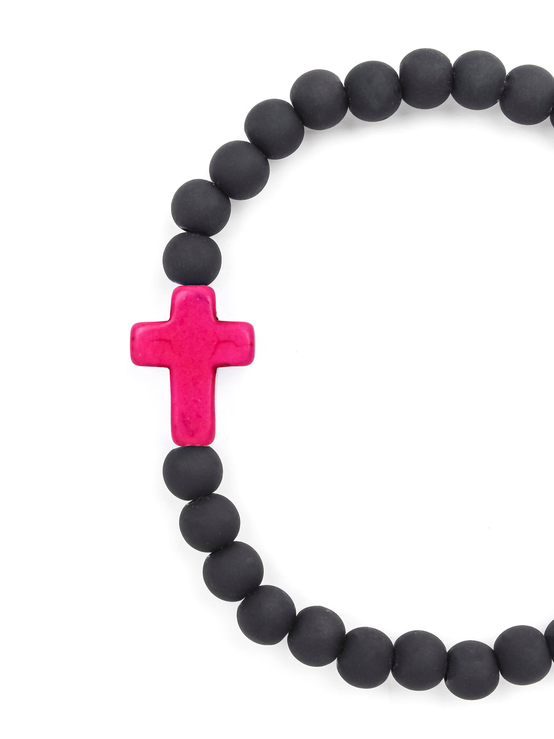 Cross Bracelet Black/Pink