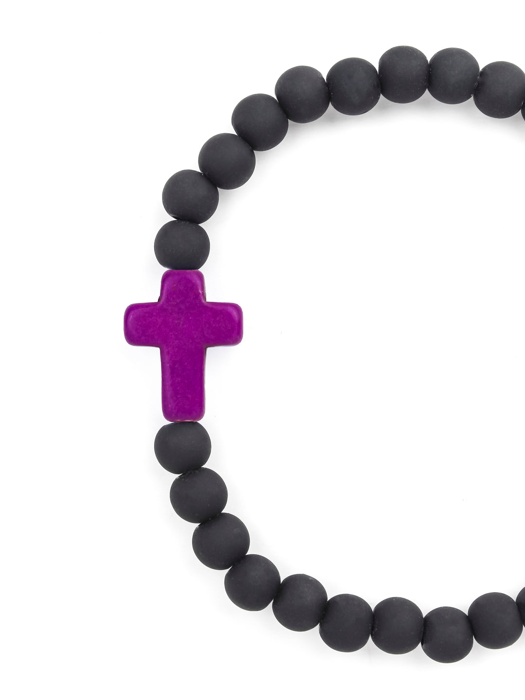 Cross Bracelet Black/Purple