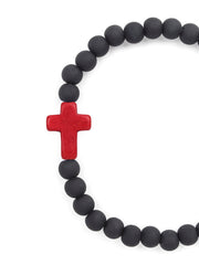 Cross Bracelet Black/Red