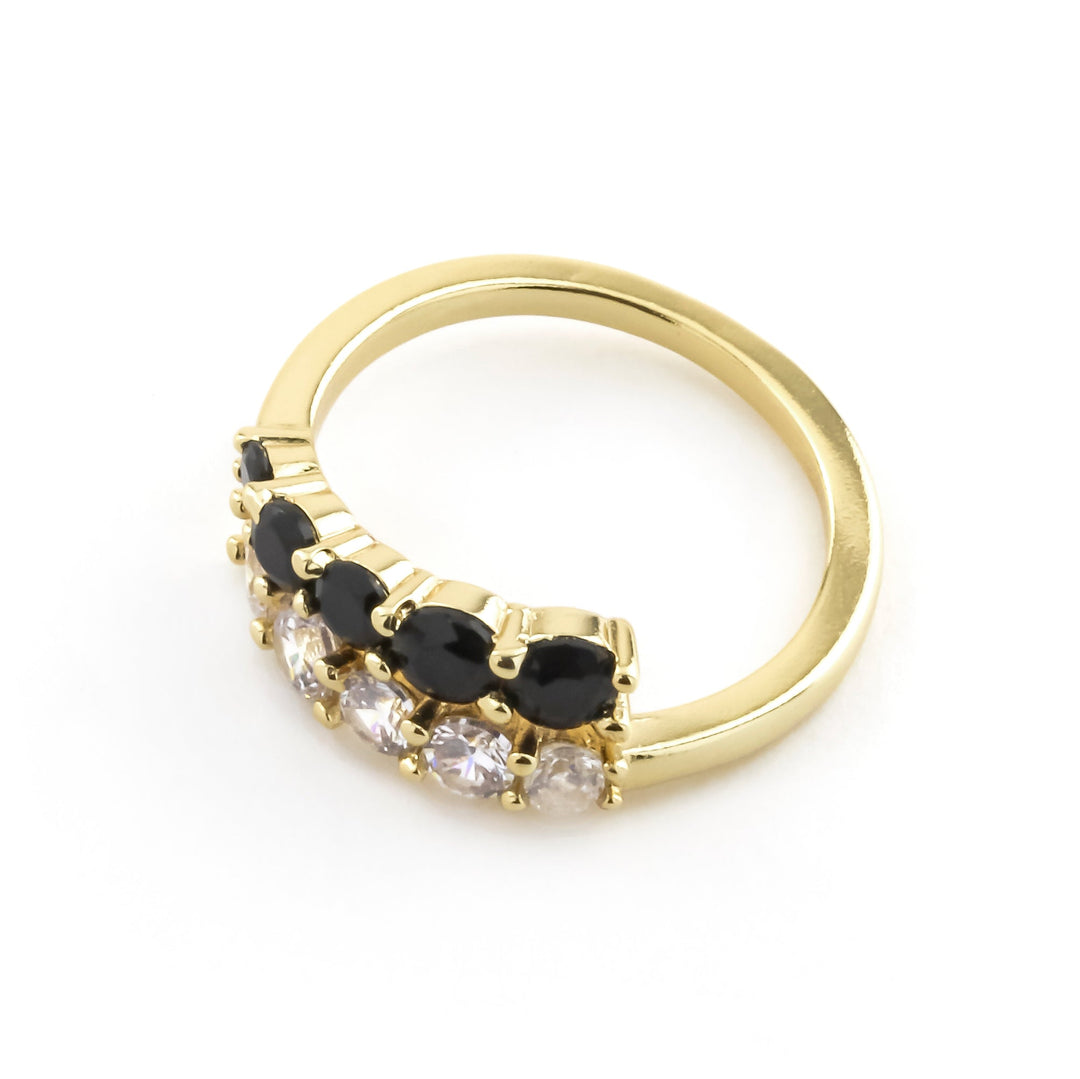 Black Double Dip Ring