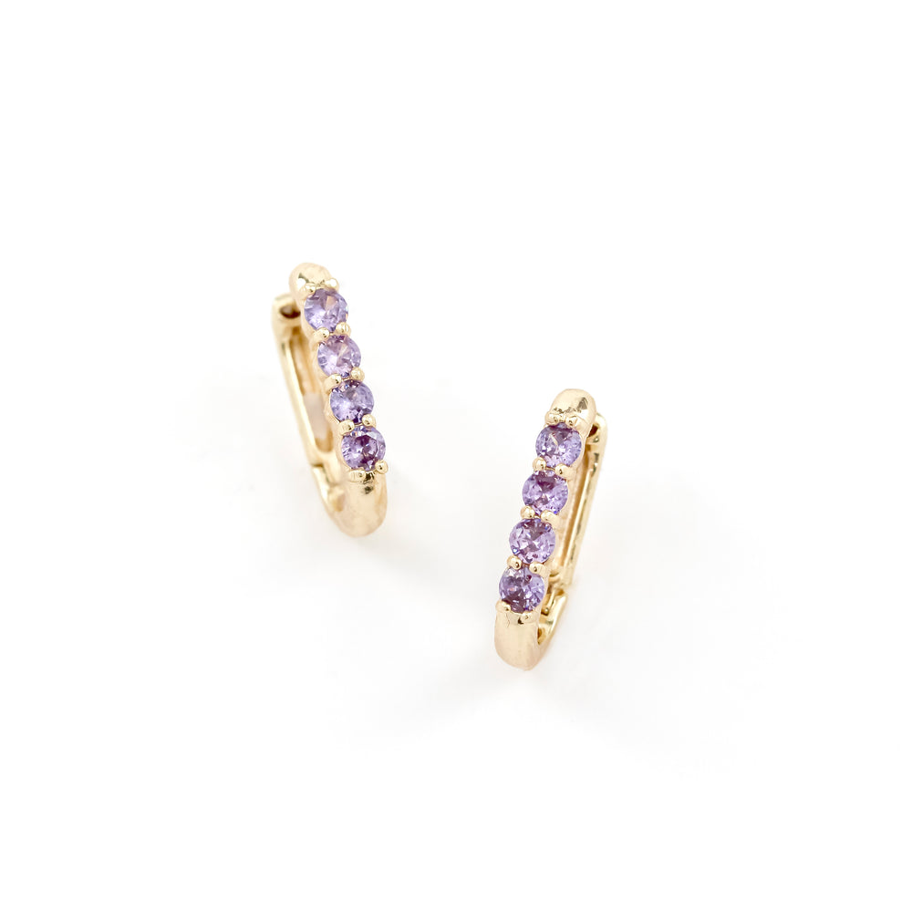 Cayman Earrings Purple - Erimish