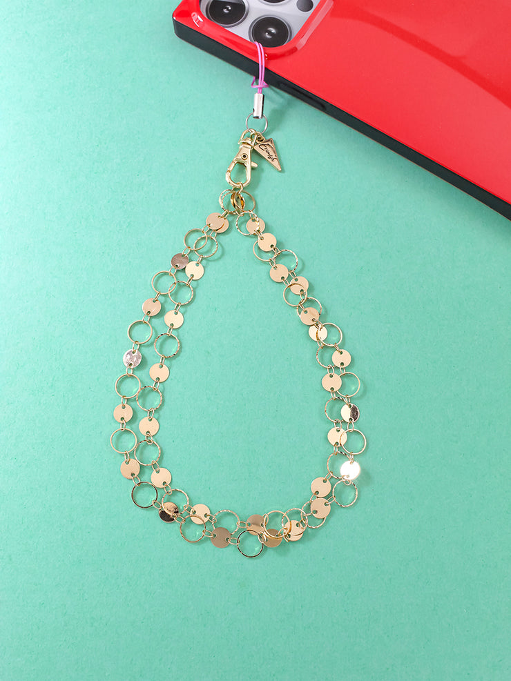 Phone Charm Wrist Strap-Charmer Gold