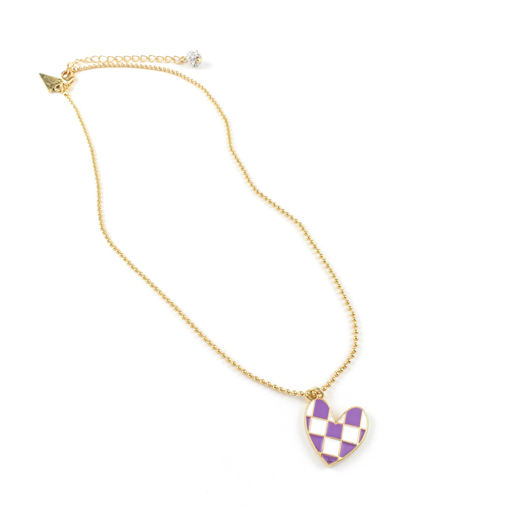 Checkered Heart Daniel Necklace - Erimish