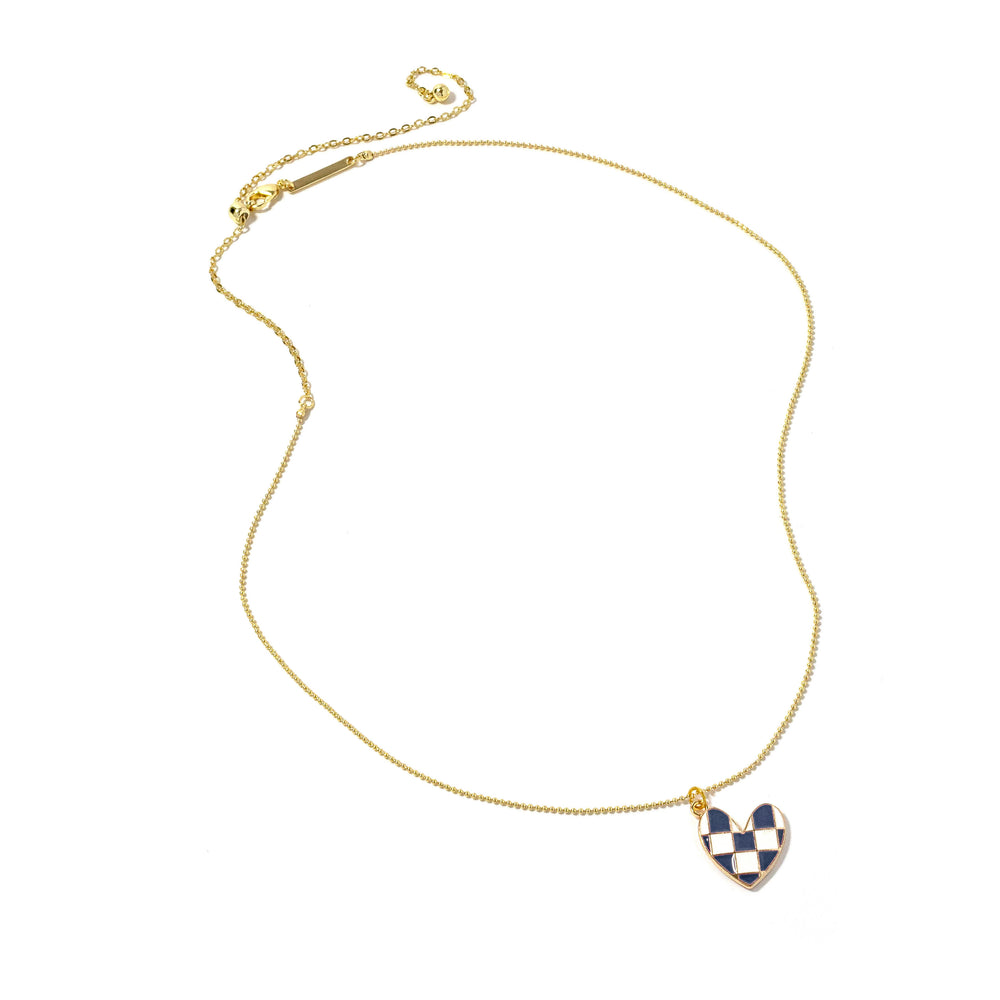 Checkered Heart Justin Necklace - Erimish