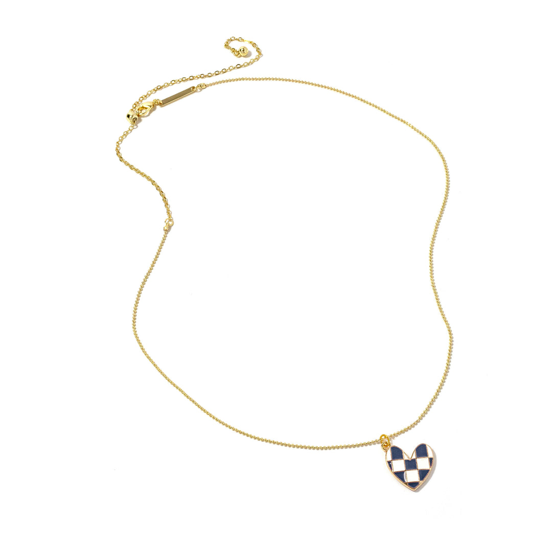 Checkered Heart Justin Necklace - Erimish