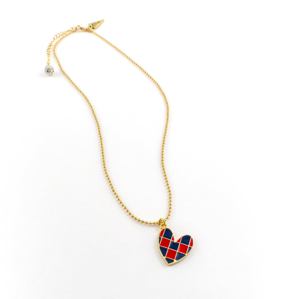 Checkered Heart Parker Necklace - Erimish