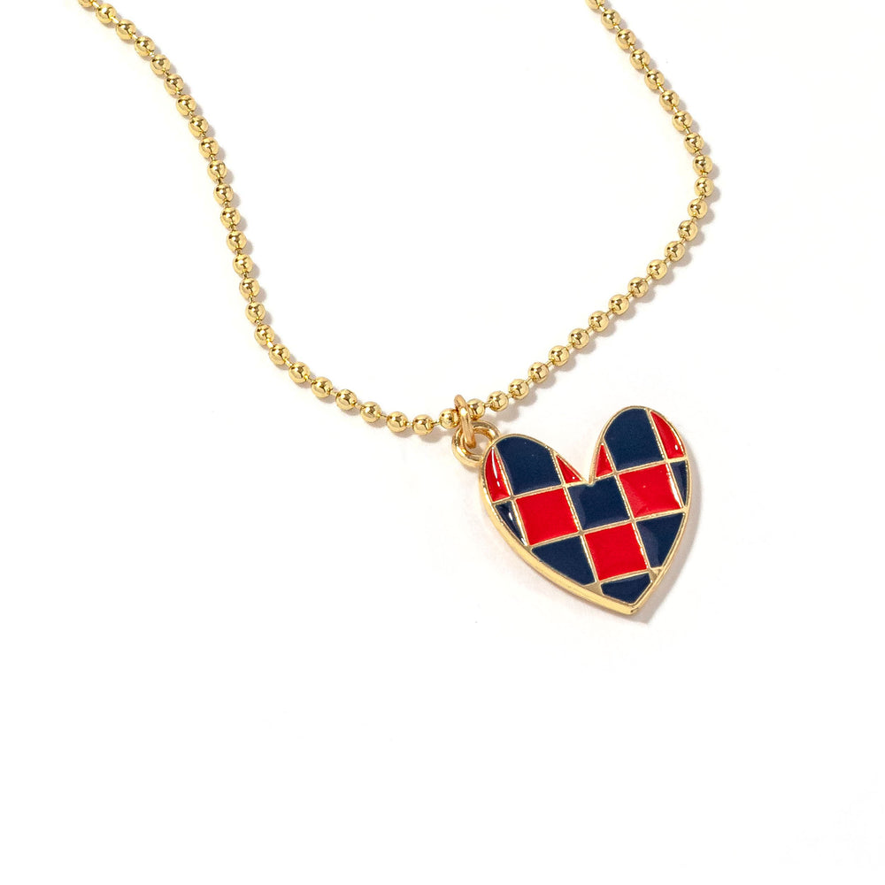Checkered Heart Parker Necklace - Erimish