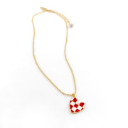 Checkered Heart Phillip Necklace