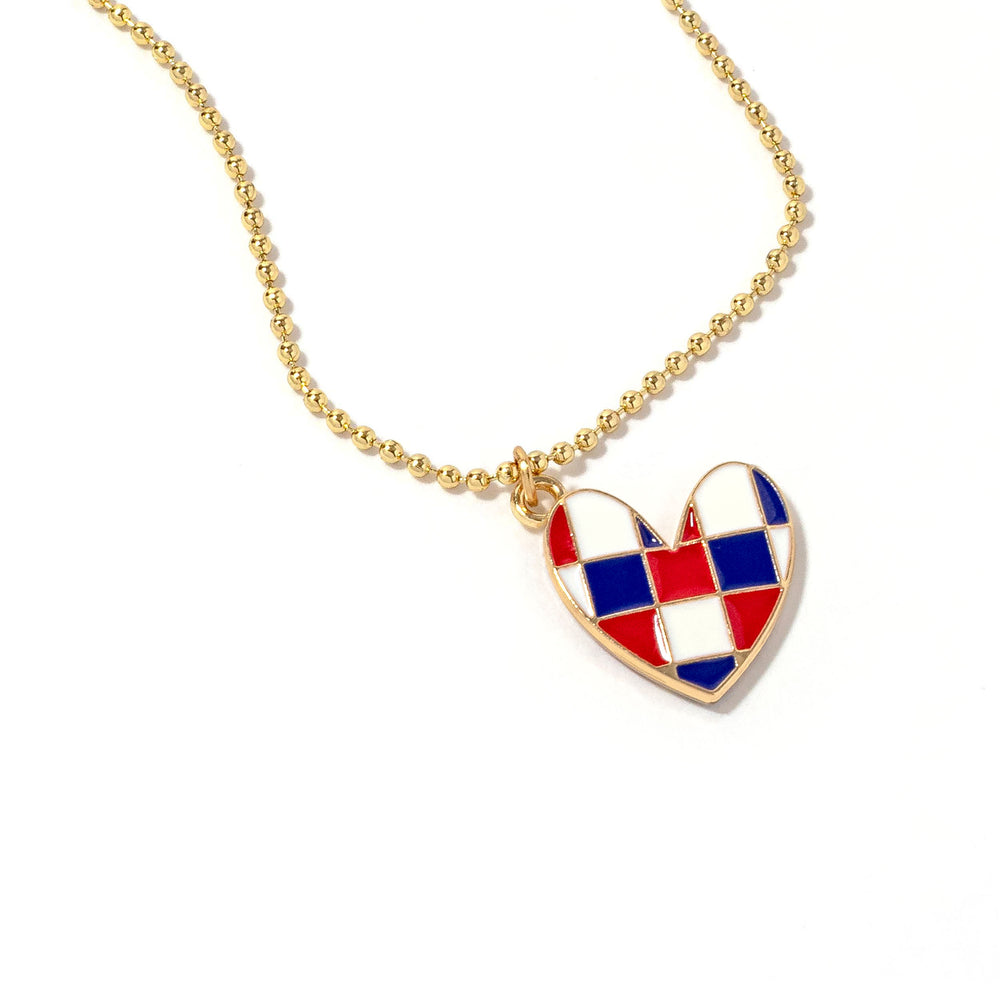 Checkered Heart Seneca Necklace - Erimish