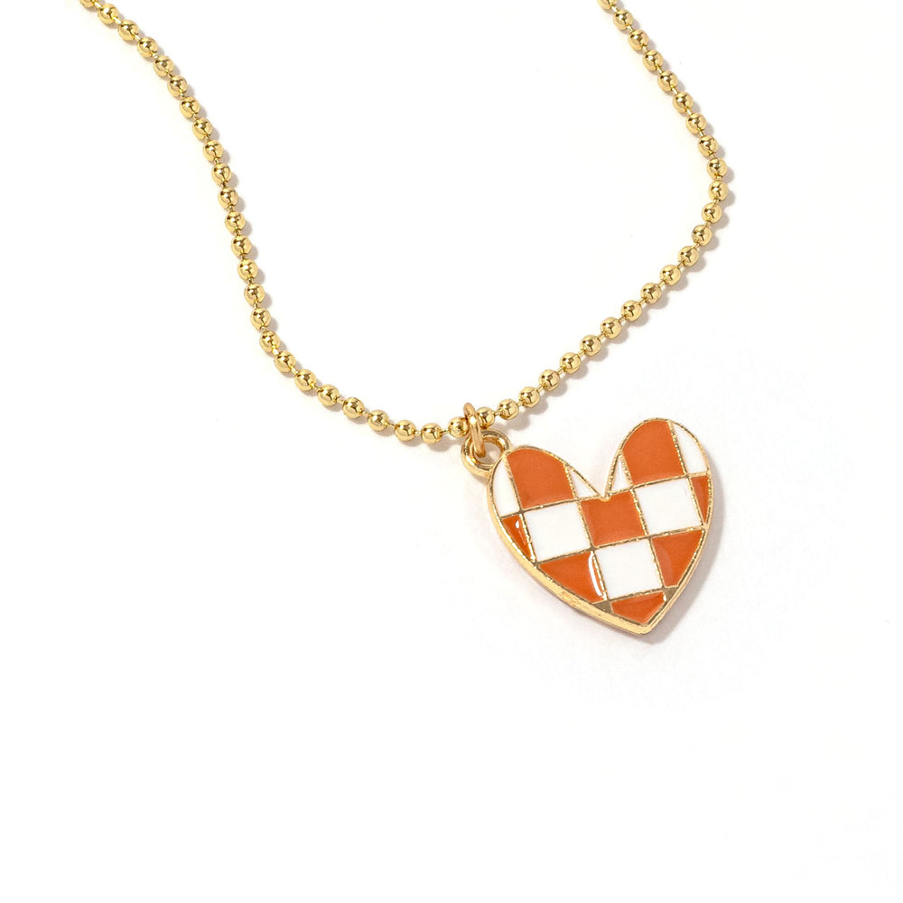 Checkered Heart Walter Necklace - Erimish