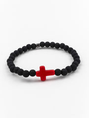 Cross Bracelet Black/Red