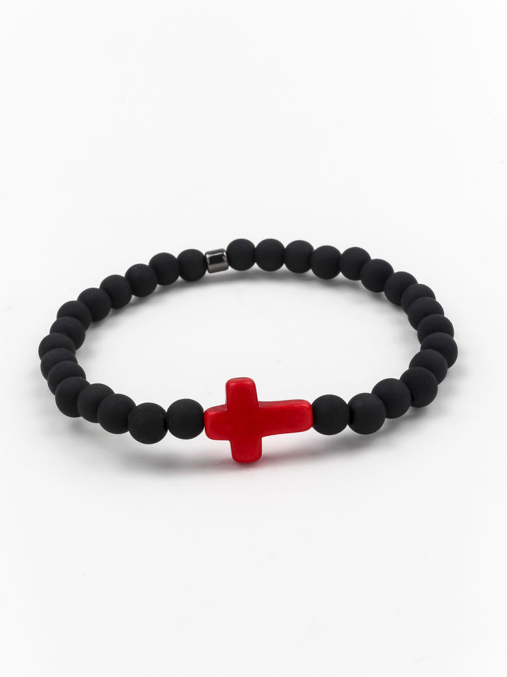 Cross Bracelet Black/Red