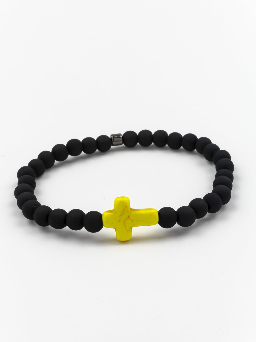 Cross Bracelet Black/Yellow