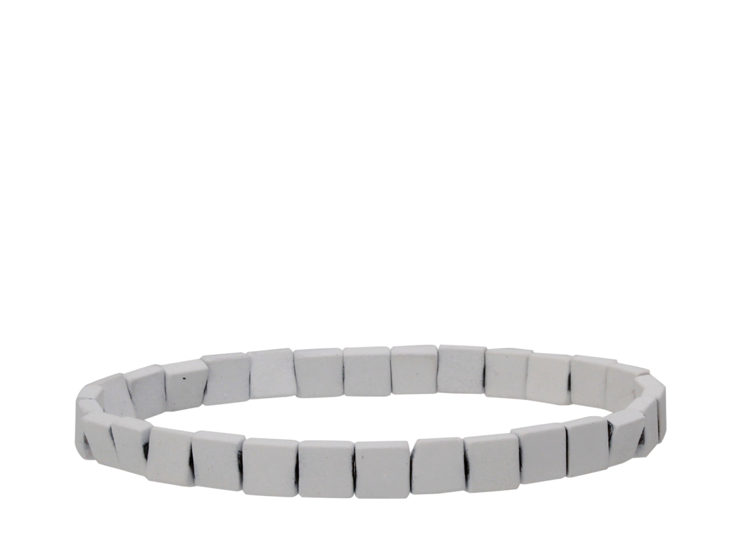 White Squared Dude Bracelet