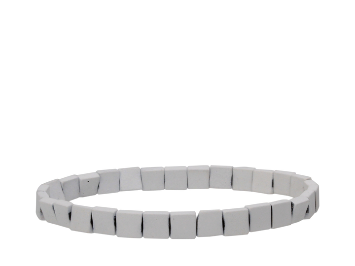 White Squared Dude Bracelet