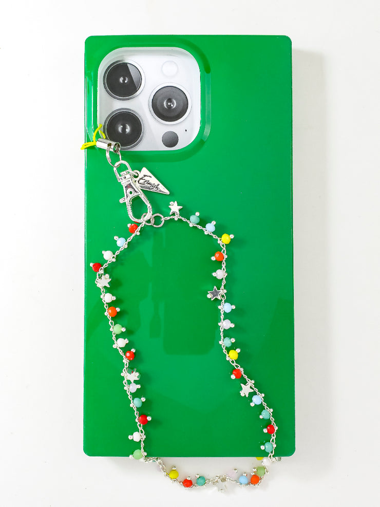 Phone Charm Wrist Strap-Fruit Pop Silver