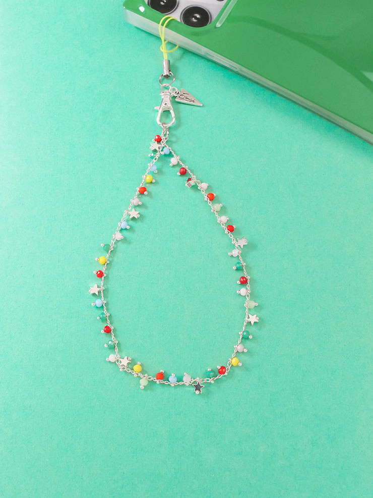 Phone Charm Wrist Strap-Fruit Pop Silver