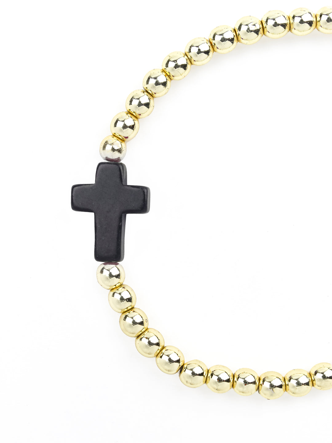 Cross Bracelet Gold/Black