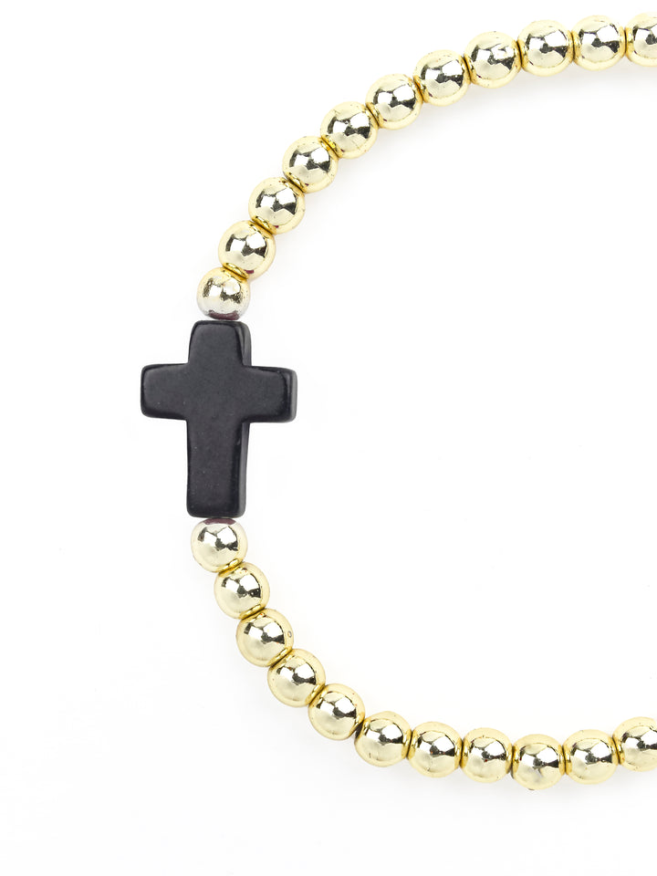 Cross Bracelet Black - Erimish