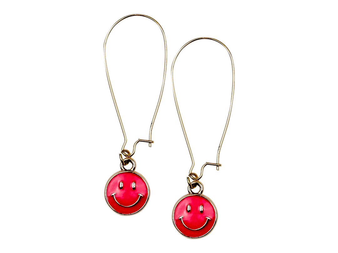 Smile Earring Hot Pink