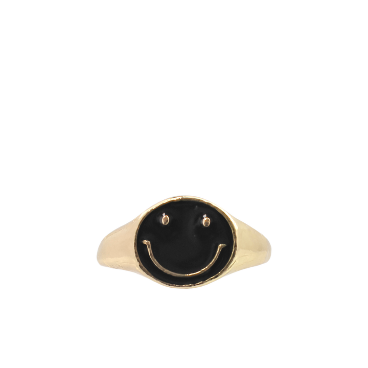 Smiley Ring Black