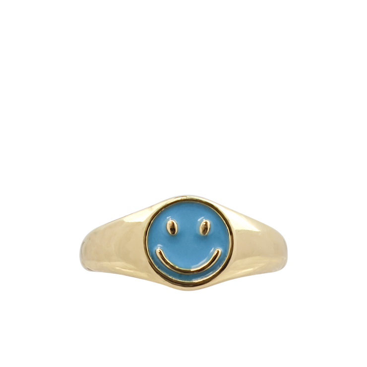 Smiley Ring Blue
