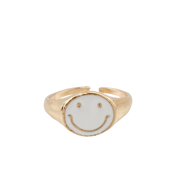 Smiley Ring White