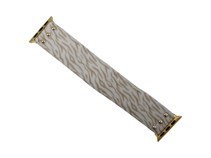 Vanilla Zebra Apple Watch Band